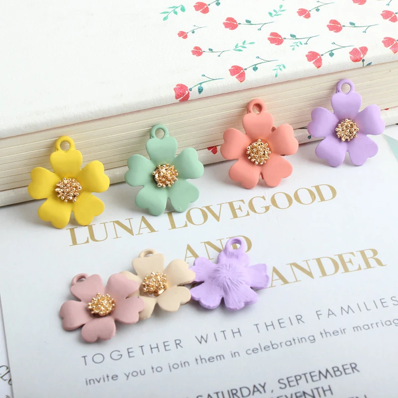 10pcs/lot Rubber Paint Flower Charms Earring DIY Alloy Pendant Flowers Enamel Charm Bracelet Jewelry Accessory 19*21MM YZ454
10pcs/lot Rubber Paint Flower Charms Earring DIY Alloy Pendant Flowers Enamel Charm Bracelet Jewelry Accessory 19*21MM YZ454