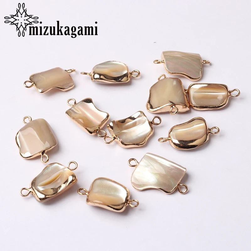 Natural White Shell Charms Irregular Geometry Double Hole Connectors Charms 1pcs For DIY Earrings Jewelry Making Accessories
Natural White Shell Charms Irregular Geometry Double Hole Connectors Charms 1pcs For DIY Earrings Jewelry Making Accessories