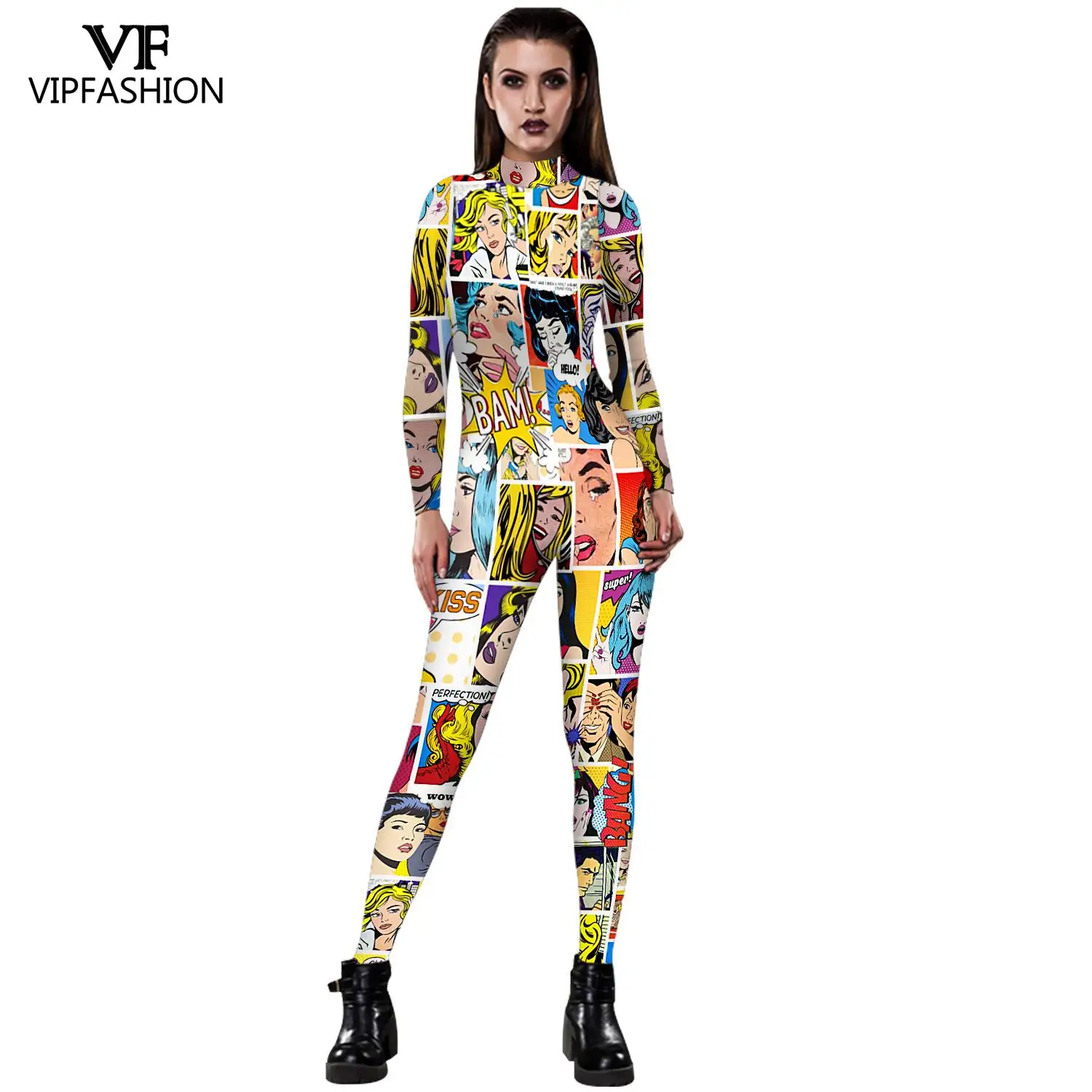 VIP FASHION 2019 New Products 3D Print Halloween Pattern Design Costumes For Women Jumpsuit Sexy Bodysuits
VIP FASHION 2019 New Products 3D Print Halloween Pattern Design Costumes For Women Jumpsuit Sexy Bodysuits