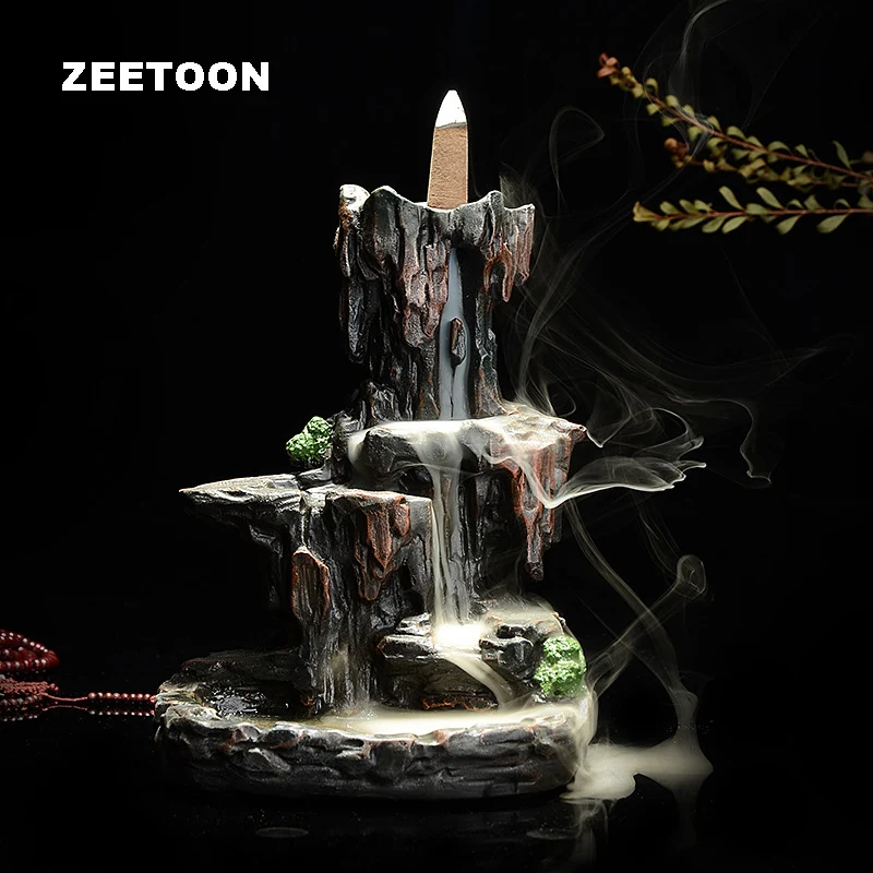 Mountains and Flow Water Smoke Backflow Incense Burner Ceramic Rockery Creative Micro Landscape Censer Vintage Incense Holder
Mountains and Flow Water Smoke Backflow Incense Burner Ceramic Rockery Creative Micro Landscape Censer Vintage Incense Holder