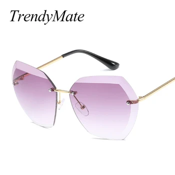 2018 Rimless Sunglasses Women Men Brand Designer Hexago Oversized Sunglasses Big Frame Clear Lens VINTAGE GAFAS 1171T
2018 Rimless Sunglasses Women Men Brand Designer Hexago Oversized Sunglasses Big Frame Clear Lens VINTAGE GAFAS 1171T