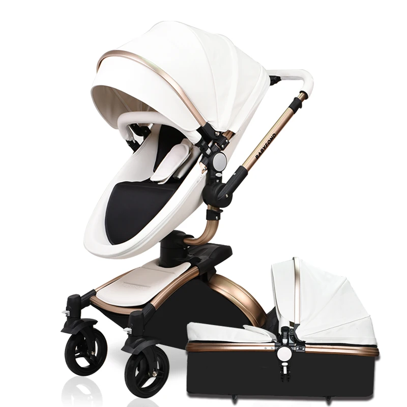 Babyfond Baby Stroller 360 rotate golden frame baby car 2 in 1 including sleeping basket Leather baby stroller EU Certification
Babyfond Baby Stroller 360 rotate golden frame baby car 2 in 1 including sleeping basket Leather baby stroller EU Certification