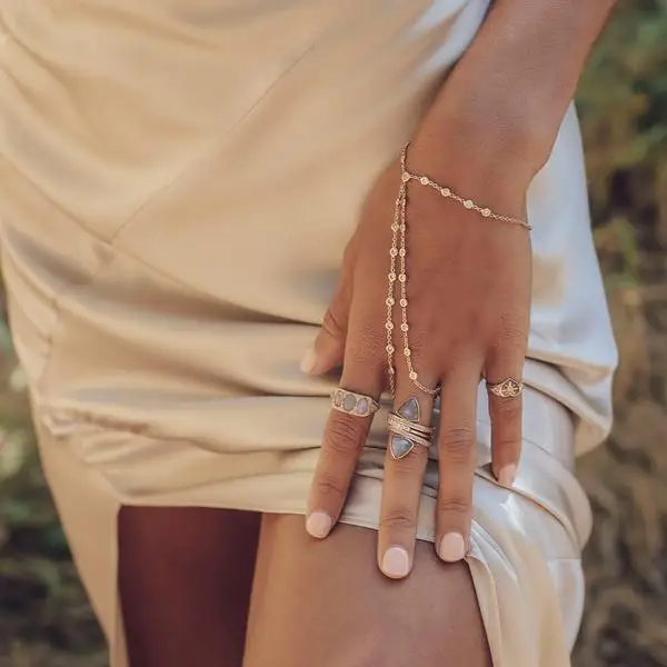 Women silver color Wrist Arm Double Bracelet Chains Slave Ring Statement bezel round cz charm Hand Chain Cuff
Women silver color Wrist Arm Double Bracelet Chains Slave Ring Statement bezel round cz charm Hand Chain Cuff
