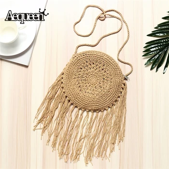 AEQUEEN Round Straw Bag Women Wicker Rattan Bag Female Summer Woven Cross body Bags Lady Handmade Woven Handbag Bolsos Mujor 
AEQUEEN Round Straw Bag Women Wicker Rattan Bag Female Summer Woven Cross body Bags Lady Handmade Woven Handbag Bolsos Mujor