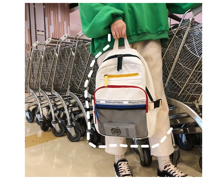 Menghuo 2019 Women Men Canvas Backpacks Large School Bags for Teenager Girls Travel Laptop Backbag Mochila Rucksack Big Capacity_14