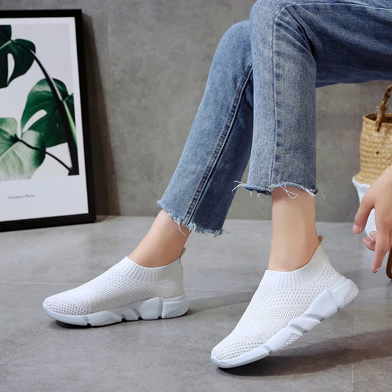 ToLaiToe2019 Women Spring White Stretch Sneaker Casual Knitting Sock Female Vulcanized SlipOn Ladies Shoes Soft Walking Footwear
ToLaiToe2019 Women Spring White Stretch Sneaker Casual Knitting Sock Female Vulcanized SlipOn Ladies Shoes Soft Walking Footwear