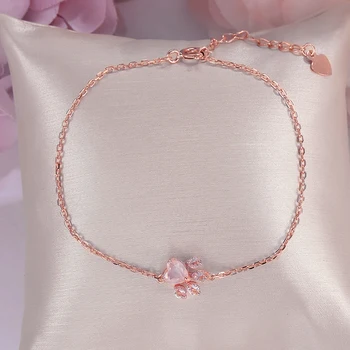 Fine Jewelry 925 Sterling Silver Bracelets for Women Rose Quartz 5X5.5mm 100% Natural Animal Bear Paw Pink Gemstone CCHI005
Fine Jewelry 925 Sterling Silver Bracelets for Women Rose Quartz 5X5.5mm 100% Natural Animal Bear Paw Pink Gemstone CCHI005