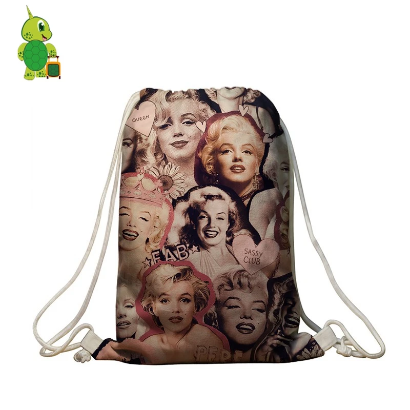 Famous Star Marilyn Monroe Overlay Drawstring Bag Teens Boys Girls Fashion Daily Backpacks Women Men Softback Travel Daypacks
Famous Star Marilyn Monroe Overlay Drawstring Bag Teens Boys Girls Fashion Daily Backpacks Women Men Softback Travel Daypacks
