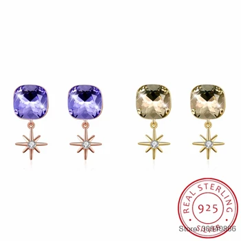 SMTCAT Square Purple Crystal From 925 sterling silver ladies` Star stud earrings women Fine Jewelry drop shipping
SMTCAT Square Purple Crystal From 925 sterling silver ladies` Star stud earrings women Fine Jewelry drop shipping