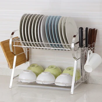 Kitchen shelf floor 2 layer stainless steel dish rack tableware storage dish rack cupboard drain rack wx10191929
Kitchen shelf floor 2 layer stainless steel dish rack tableware storage dish rack cupboard drain rack wx10191929