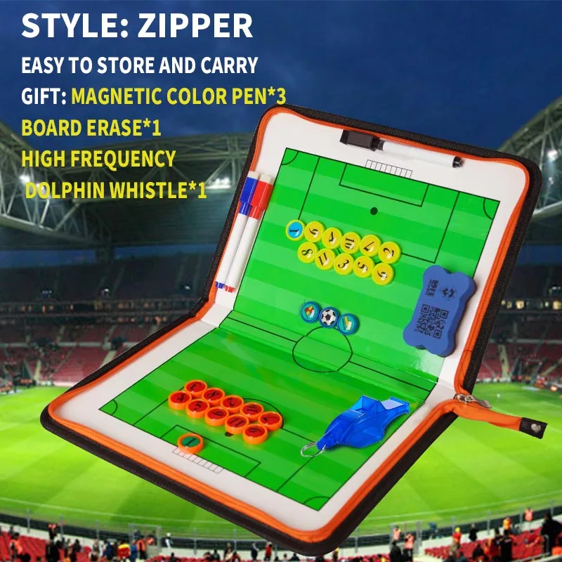 Tactical Board Soccer Basketball Zipper Coach Clipboard Basketball Double-side Board PU Material Soccer Three Fold Coach Board
Tactical Board Soccer Basketball Zipper Coach Clipboard Basketball Double-side Board PU Material Soccer Three Fold Coach Board