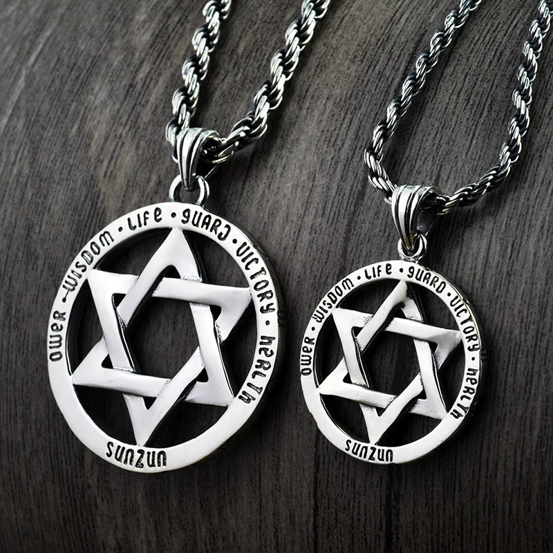 FNJ 925 Silver Round Pendant five-pointed Star 100% Pure S925 Original Thai Silver Pendants for Women Men Jewelry Making
FNJ 925 Silver Round Pendant five-pointed Star 100% Pure S925 Original Thai Silver Pendants for Women Men Jewelry Making