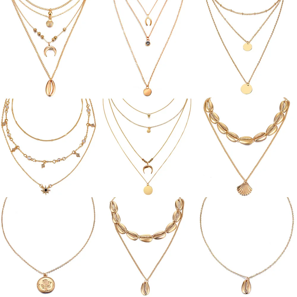 IFMIA 2019 New Multilayer Crystal Shell Moon Pendant Necklaces for Women Fashion Charm Alloy Choker Necklace Party Jewelry Gifts
IFMIA 2019 New Multilayer Crystal Shell Moon Pendant Necklaces for Women Fashion Charm Alloy Choker Necklace Party Jewelry Gifts