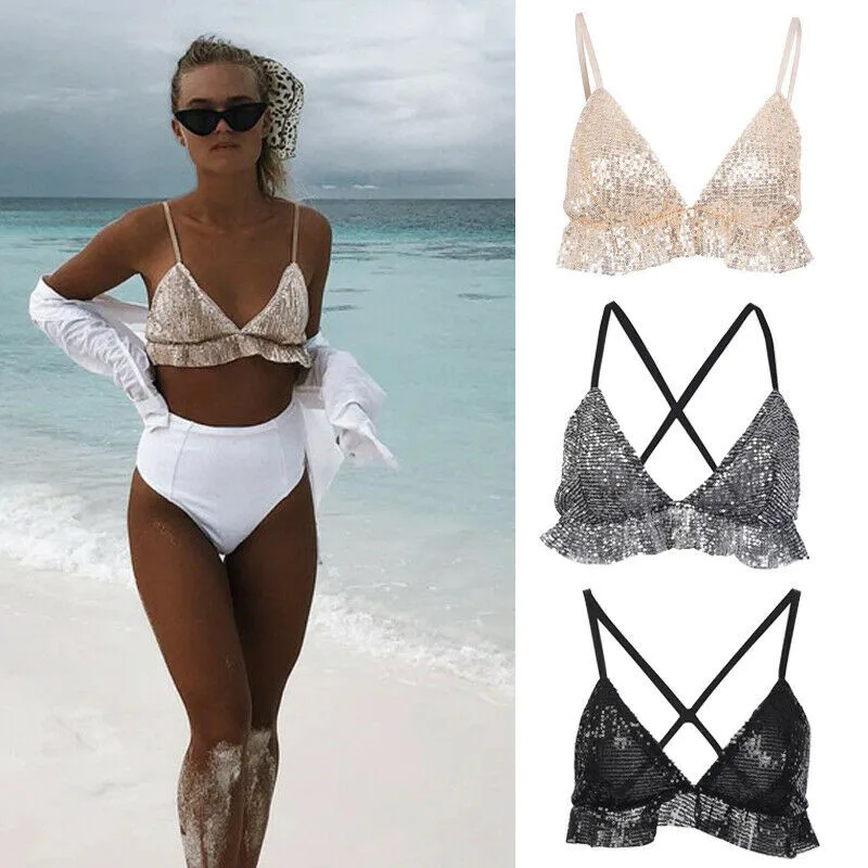 Fashion Women Sequin Bra Bustier Tassel Tank Top Vintage Sequins Tops Backless Suspenders Party Dancewear Club Wear Beach Cami
Fashion Women Sequin Bra Bustier Tassel Tank Top Vintage Sequins Tops Backless Suspenders Party Dancewear Club Wear Beach Cami