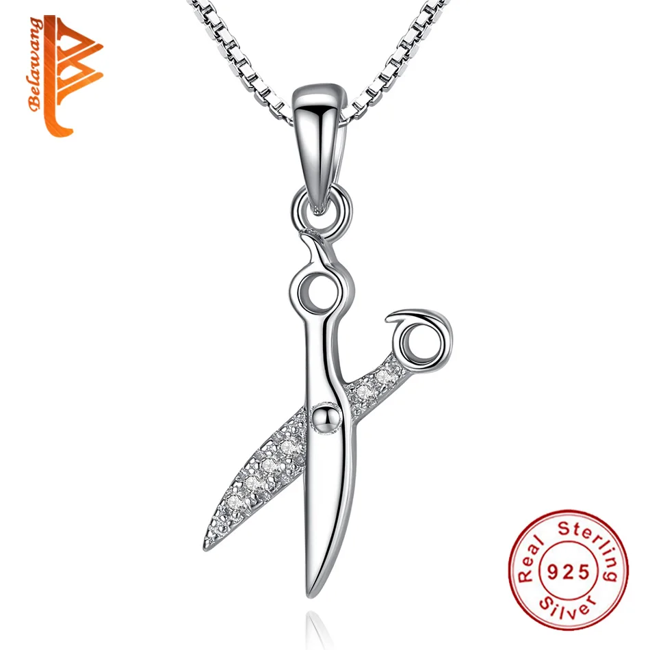 Fashion Design 925 Sterling Silver Hair Scissor Pendant Necklace Austrian Crystal Rhinestones Chain Necklace Women Jewelry Gift
Fashion Design 925 Sterling Silver Hair Scissor Pendant Necklace Austrian Crystal Rhinestones Chain Necklace Women Jewelry Gift