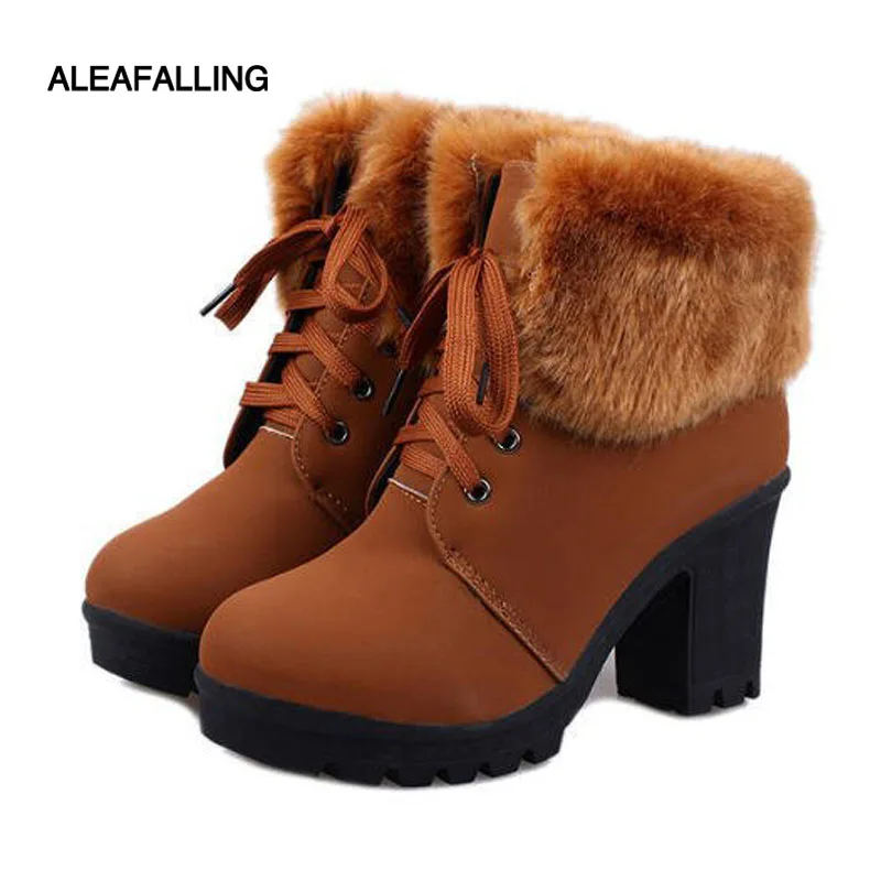 Aleafalling Women Snow Boots Female Keep Warm Fashion Woman's Winter Boots 8cm High Heel Vintage Warm Casual Lady Boots WBT78
Aleafalling Women Snow Boots Female Keep Warm Fashion Woman's Winter Boots 8cm High Heel Vintage Warm Casual Lady Boots WBT78