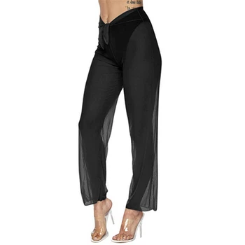 Women Beach Pants Sheer Mesh Bikini Pants Cover Up Pants Swimwear Beach Wear See Through Ladies Trousers High Waist Trousers
Women Beach Pants Sheer Mesh Bikini Pants Cover Up Pants Swimwear Beach Wear See Through Ladies Trousers High Waist Trousers