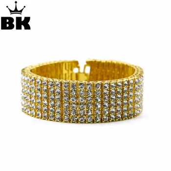 Men Bracelet Charm Vintage Six Row Iced Out Bracelet Men Gold silver color Crystal Hip Hop Bracelet Fashion Jewelry Best Gift
Men Bracelet Charm Vintage Six Row Iced Out Bracelet Men Gold silver color Crystal Hip Hop Bracelet Fashion Jewelry Best Gift