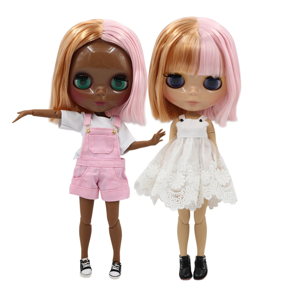 ICY factory blyth doll 1/6 bjd doll joint body, tan skin or super black skin golden mix pink hair, 30cm BL2240/2352
ICY factory blyth doll 1/6 bjd doll joint body, tan skin or super black skin golden mix pink hair, 30cm BL2240/2352