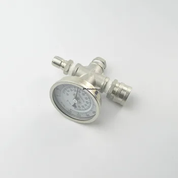 In-line Thermometer with Stainless Quick Disconnect, bi-metal thermometer, 1/2"NPT Thread Homebrew kettle thermometer kit
In-line Thermometer with Stainless Quick Disconnect, bi-metal thermometer, 1/2"NPT Thread Homebrew kettle thermometer kit
