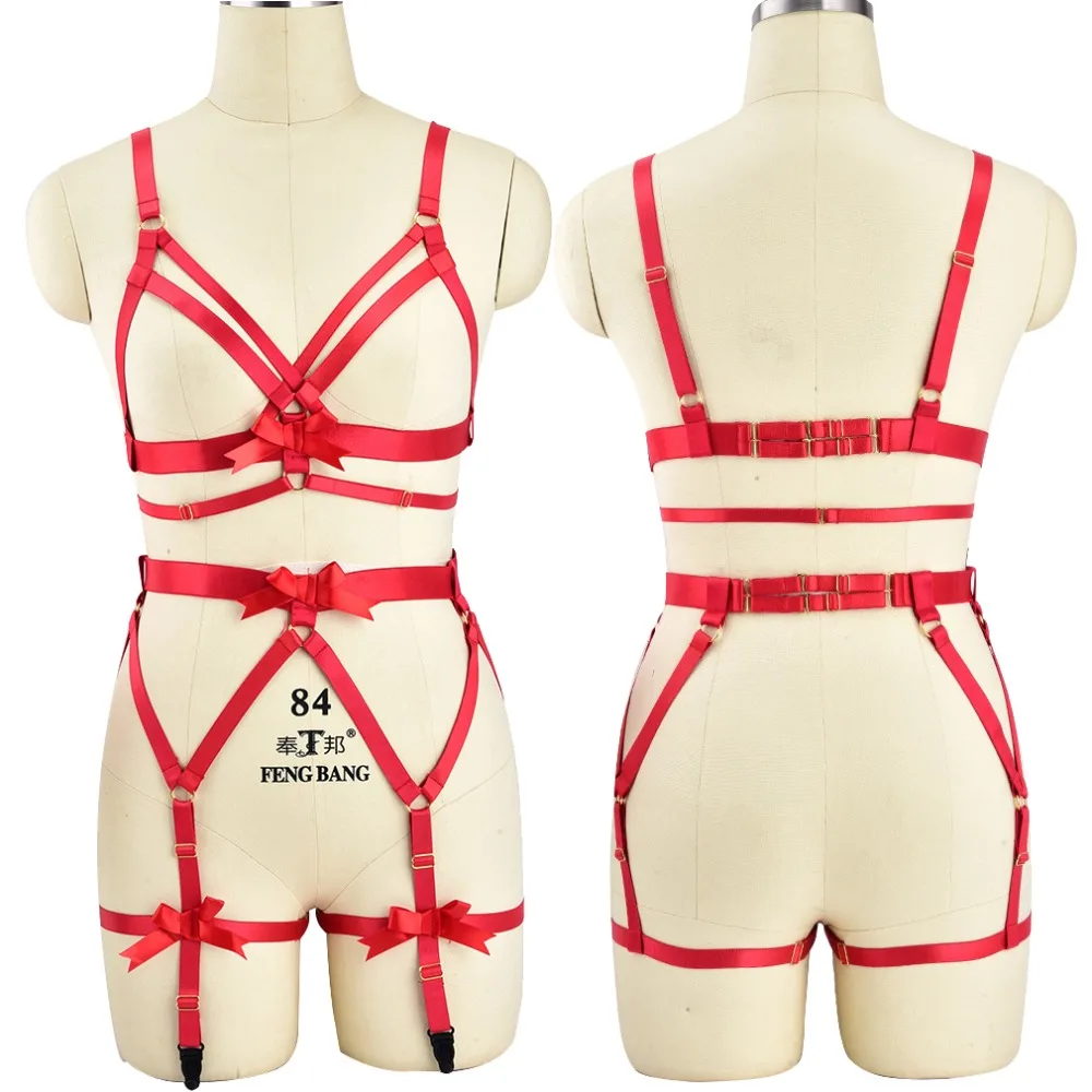 Women Red Bow Sexy Lingerie Bondage Harness Bodysuit Crop Top wedding Leg Garter Belt Cage Bra Fetish Wear Bottom Panties Garter
Women Red Bow Sexy Lingerie Bondage Harness Bodysuit Crop Top wedding Leg Garter Belt Cage Bra Fetish Wear Bottom Panties Garter