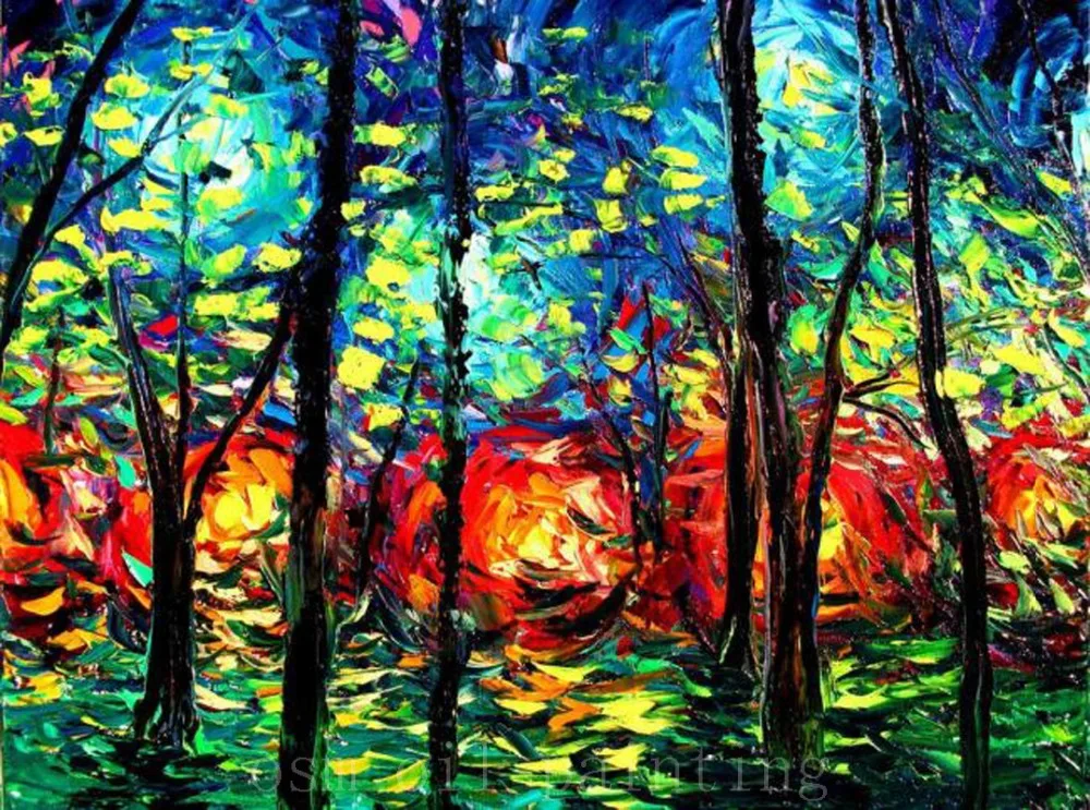 Top Skill Hand Painted Calligraphy Painting on Canvas Wall Art Decor Handmade Modern Abstract Knife Tree Landscape Oil Paintings
Top Skill Hand Painted Calligraphy Painting on Canvas Wall Art Decor Handmade Modern Abstract Knife Tree Landscape Oil Paintings