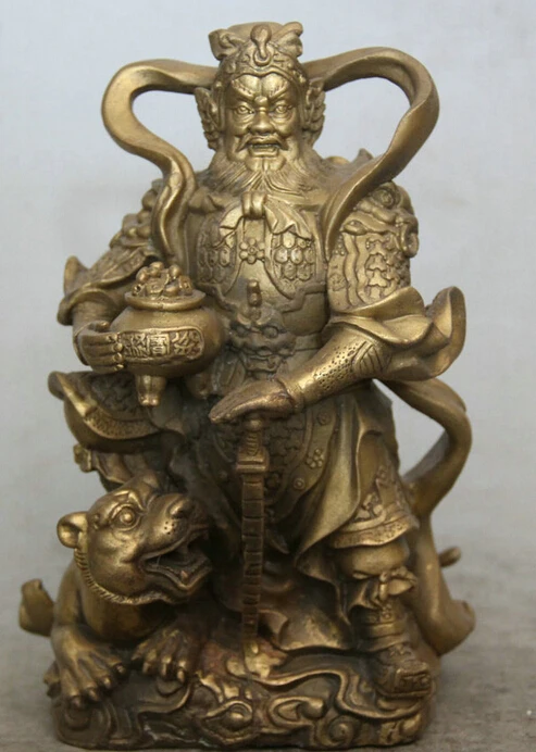 JP S62 8" Chinese Brass Folk warrior General Mammon Money Wealth God Seat Tiger Statue Discount 35%
JP S62 8" Chinese Brass Folk warrior General Mammon Money Wealth God Seat Tiger Statue Discount 35%