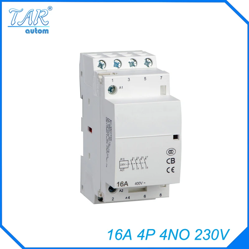 4P 4NO 230V 16A Modular Normally Closed Contactor with electric machincal types of contactor Din rail Household ac contactor
4P 4NO 230V 16A Modular Normally Closed Contactor with electric machincal types of contactor Din rail Household ac contactor