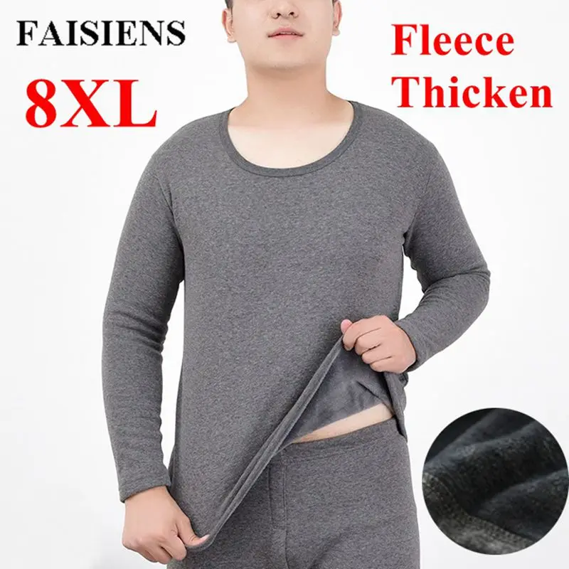 Large Size 8XL Mens Thermal Underwear O Neck Long Sleeve 4 Solid Colors Male Fleece Thicken Cotton 2018 Winter Man Underwear Top
Large Size 8XL Mens Thermal Underwear O Neck Long Sleeve 4 Solid Colors Male Fleece Thicken Cotton 2018 Winter Man Underwear Top