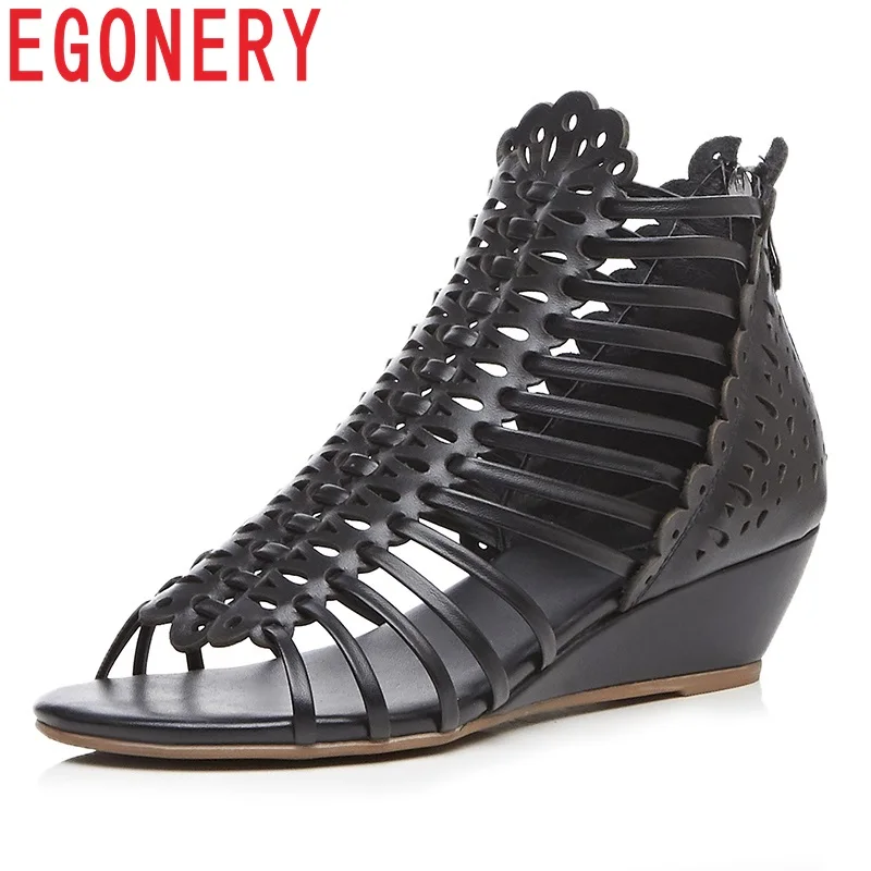 EGONERY sandals 2018 women genuine leather high quality popular shoes for summer 3 color casual style hollow shoes size 34-39
EGONERY sandals 2018 women genuine leather high quality popular shoes for summer 3 color casual style hollow shoes size 34-39