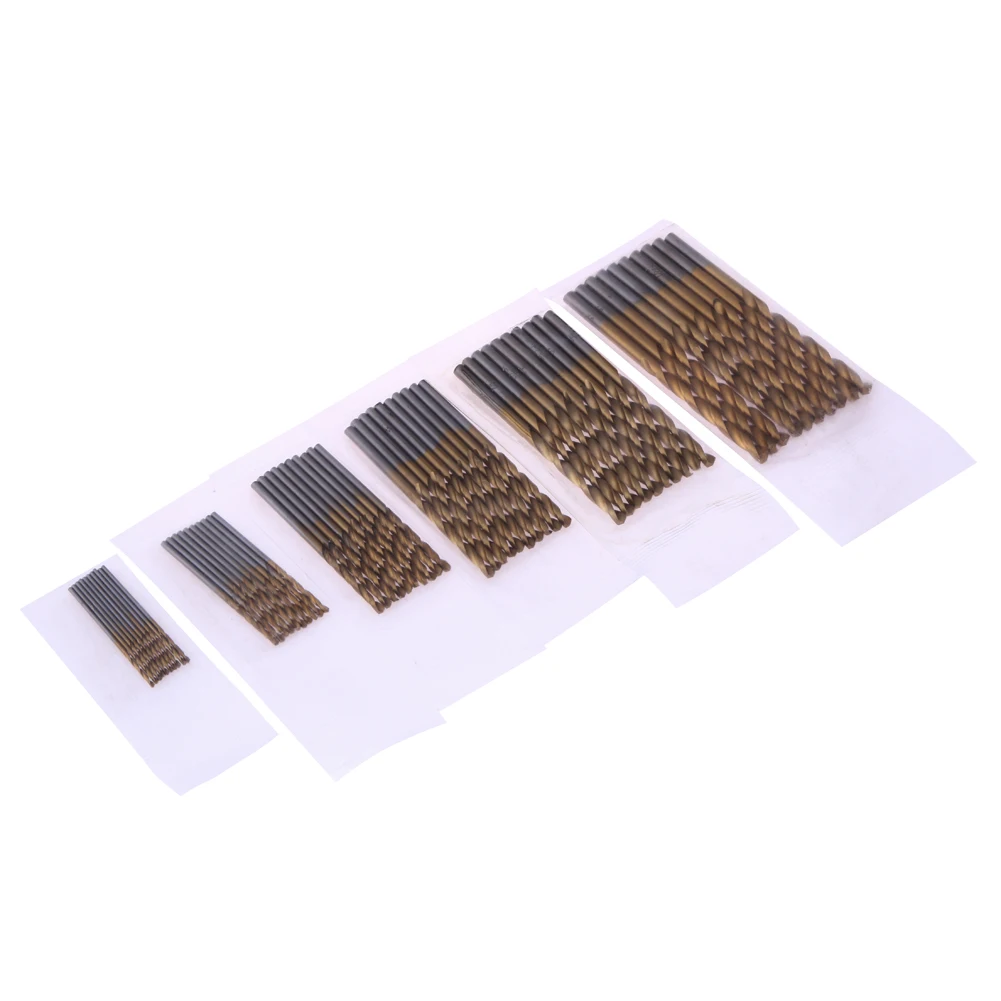 60pcs/set 1/1.5/2/2.5/3/3.5mm Titanium Coated HSS High Speed Steel Drill Bits Woodworking Metal Drilling Tools NG4S
60pcs/set 1/1.5/2/2.5/3/3.5mm Titanium Coated HSS High Speed Steel Drill Bits Woodworking Metal Drilling Tools NG4S
