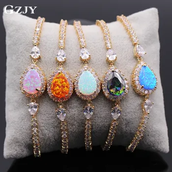 GZJY Beautiful Bracelet Champagne Gold Color Bule/Pink/White/Orange Fire Opal Colorful AAA Zircon Bracelet&Bangle For Women
GZJY Beautiful Bracelet Champagne Gold Color Bule/Pink/White/Orange Fire Opal Colorful AAA Zircon Bracelet&Bangle For Women