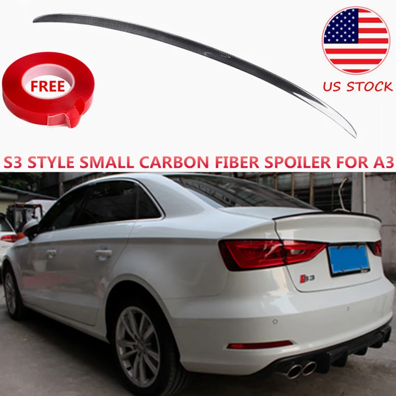 Bat-Styling S3 Style 3K Carbon Fiber Spoiler For Audi A3 S3 RS3 Rear Trunk Boot Small Splitter Wing Lip 2013-2018 US Stock
Bat-Styling S3 Style 3K Carbon Fiber Spoiler For Audi A3 S3 RS3 Rear Trunk Boot Small Splitter Wing Lip 2013-2018 US Stock