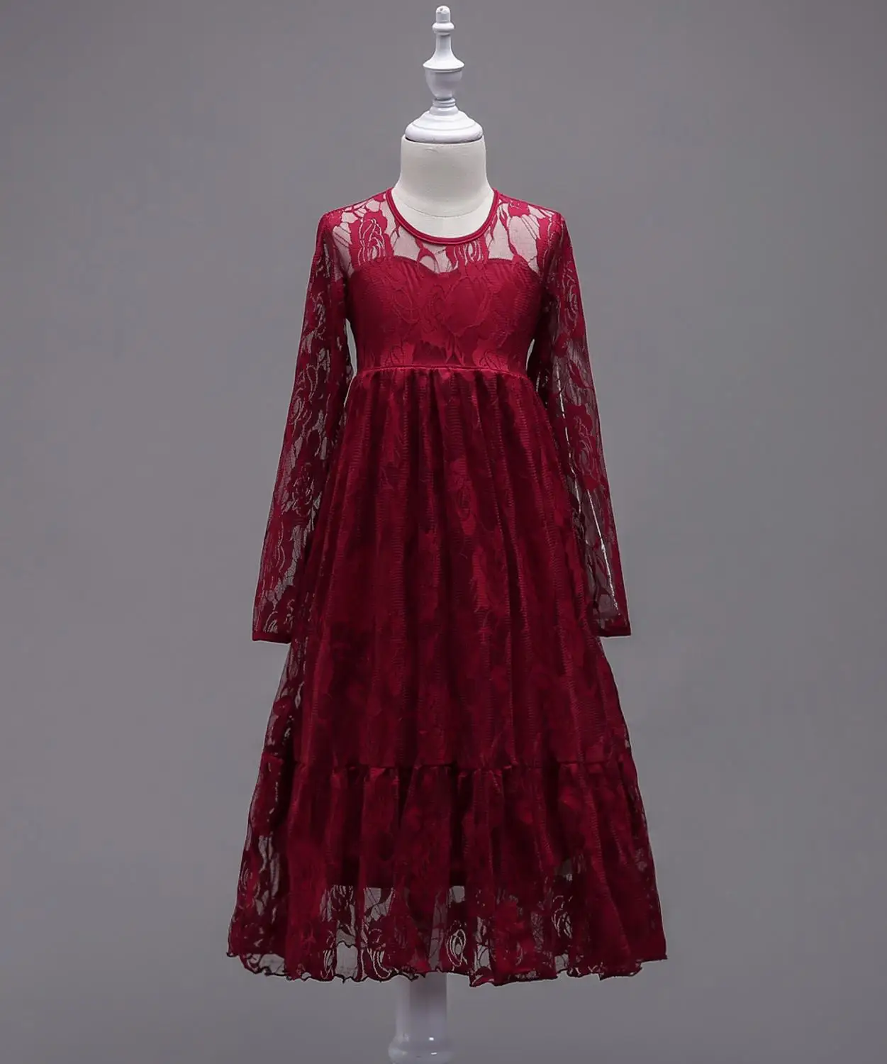 CAILENI Girls Fashion Long Sleeve Mid-Calf Lace Party Dress For 4-15 Years 2019 New Wedding Party Dresses Ceremony Dress Red
CAILENI Girls Fashion Long Sleeve Mid-Calf Lace Party Dress For 4-15 Years 2019 New Wedding Party Dresses Ceremony Dress Red