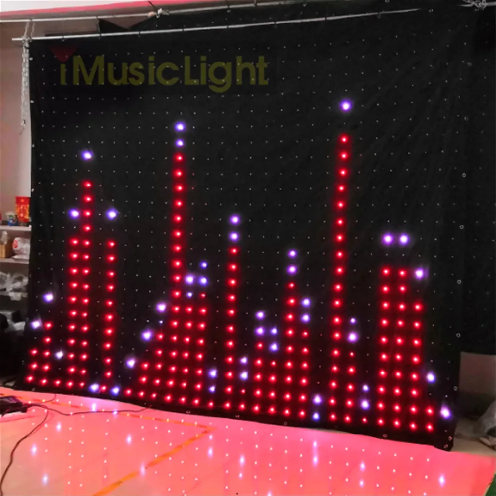 P10 2.5MX3M PC/ DMX Controller LED Vision Curtain Stage Flexible Screen DJ Background LED Video Curtain
P10 2.5MX3M PC/ DMX Controller LED Vision Curtain Stage Flexible Screen DJ Background LED Video Curtain