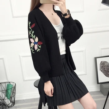 HOT 2017 New Spring Lantern sleeve cardigan embroidery loose short spring embroidered sweater coat women sweater
HOT 2017 New Spring Lantern sleeve cardigan embroidery loose short spring embroidered sweater coat women sweater