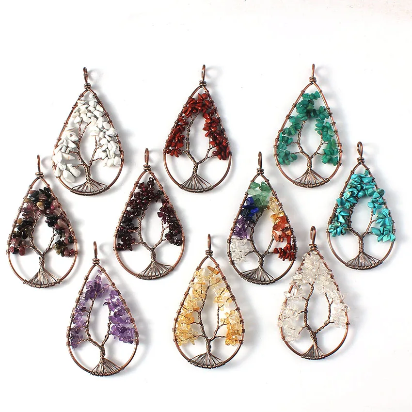 xinshangmie Copper Water Drop-Shaped Tree of Life Amethysts Citrines Garnet Tourmaline Gravel Stones Winding Pendant Jewelry
xinshangmie Copper Water Drop-Shaped Tree of Life Amethysts Citrines Garnet Tourmaline Gravel Stones Winding Pendant Jewelry