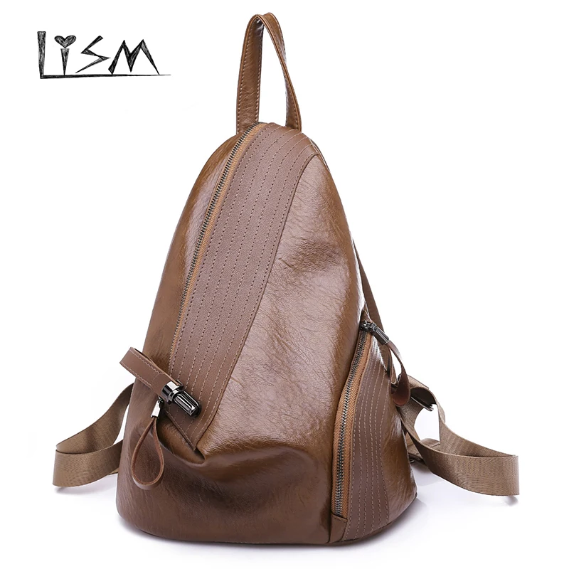 Brand New PU Leather Backpack Women School Bags For Teenager Girls Vintage Women Backpack Travel Fashion Brown Sac A Dos
Brand New PU Leather Backpack Women School Bags For Teenager Girls Vintage Women Backpack Travel Fashion Brown Sac A Dos