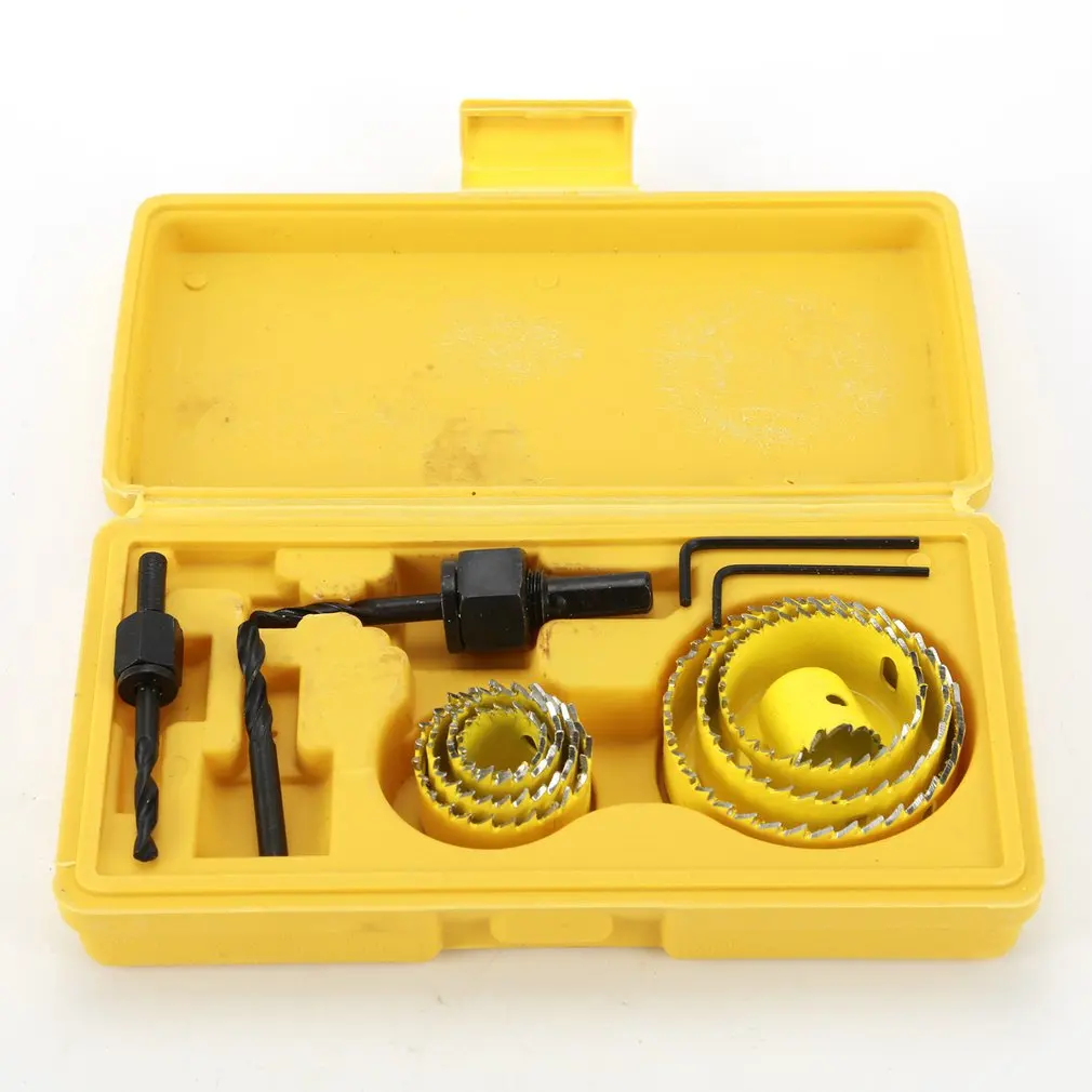 8PCS Drill Bit Set 19-64mm Rotary Tool Hole Saw Kit Woodworking Opener Cutter Mandrel Drilling Holes Accessories Wood Power
8PCS Drill Bit Set 19-64mm Rotary Tool Hole Saw Kit Woodworking Opener Cutter Mandrel Drilling Holes Accessories Wood Power