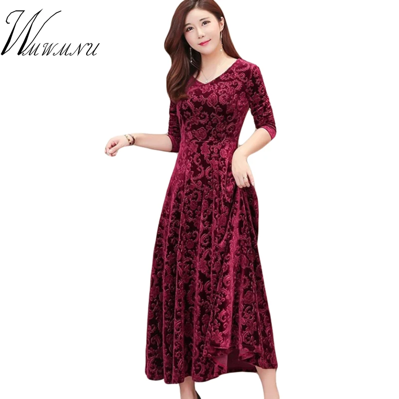 High Quality Velet Bodycon Long Dresses For Women Elegant V-Neck Party Dress 2018 Plus Size 4XL Long Sleeve Autumn Winter Dress
High Quality Velet Bodycon Long Dresses For Women Elegant V-Neck Party Dress 2018 Plus Size 4XL Long Sleeve Autumn Winter Dress
