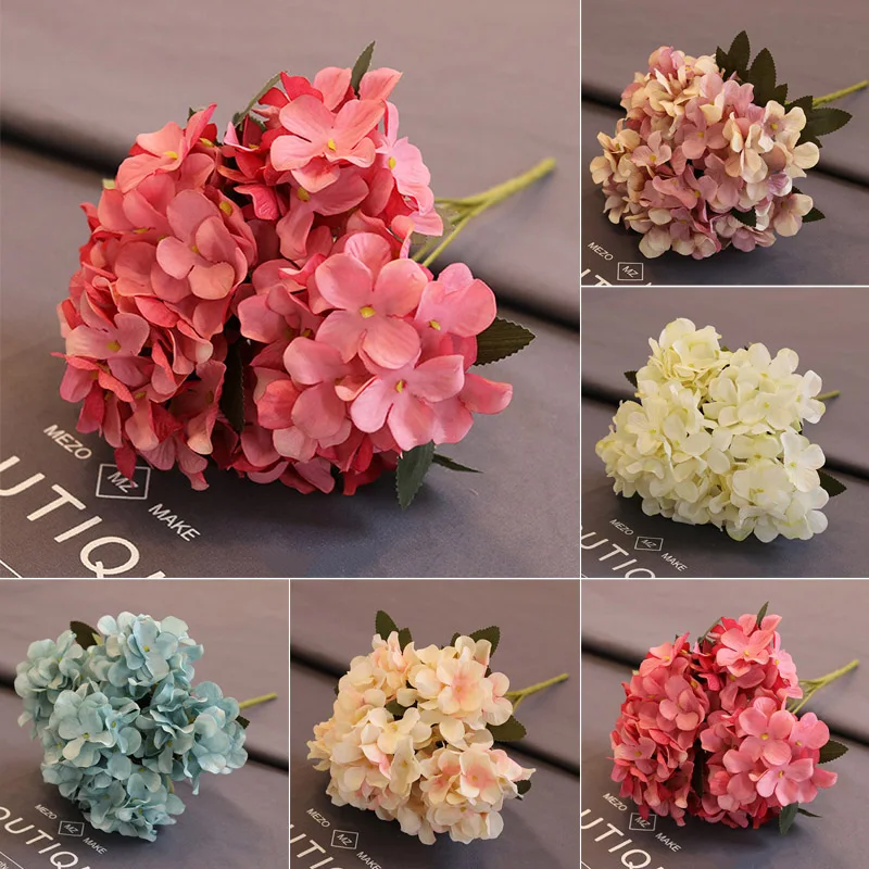 6 head/bouquet Hydrangea Artificial Silk Flowers Bridal hand Bouquet Fake flowers For Wedding Home Decoration flores artificial
6 head/bouquet Hydrangea Artificial Silk Flowers Bridal hand Bouquet Fake flowers For Wedding Home Decoration flores artificial