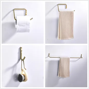 LIUYUE Bath Hardware Sets Stainless Steel Brushed Gold Wall Mounted 4 Piece Bathroom Robe Hooks Bath Towel Bar Roll Paper Hooks
LIUYUE Bath Hardware Sets Stainless Steel Brushed Gold Wall Mounted 4 Piece Bathroom Robe Hooks Bath Towel Bar Roll Paper Hooks