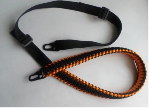 Регулируемый ремень для винтовки из Паракорда с Вертлюгами Black & Hunters Orange | Спорт
