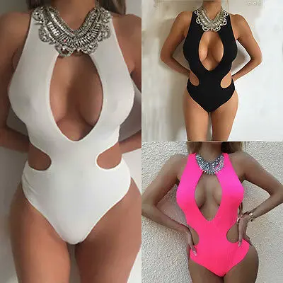 Sexy Swimwear One Piece Swimsuit Monokini Hole Solid Color Women One Piece Bathing Suit Plus Size S-XL
Sexy Swimwear One Piece Swimsuit Monokini Hole Solid Color Women One Piece Bathing Suit Plus Size S-XL