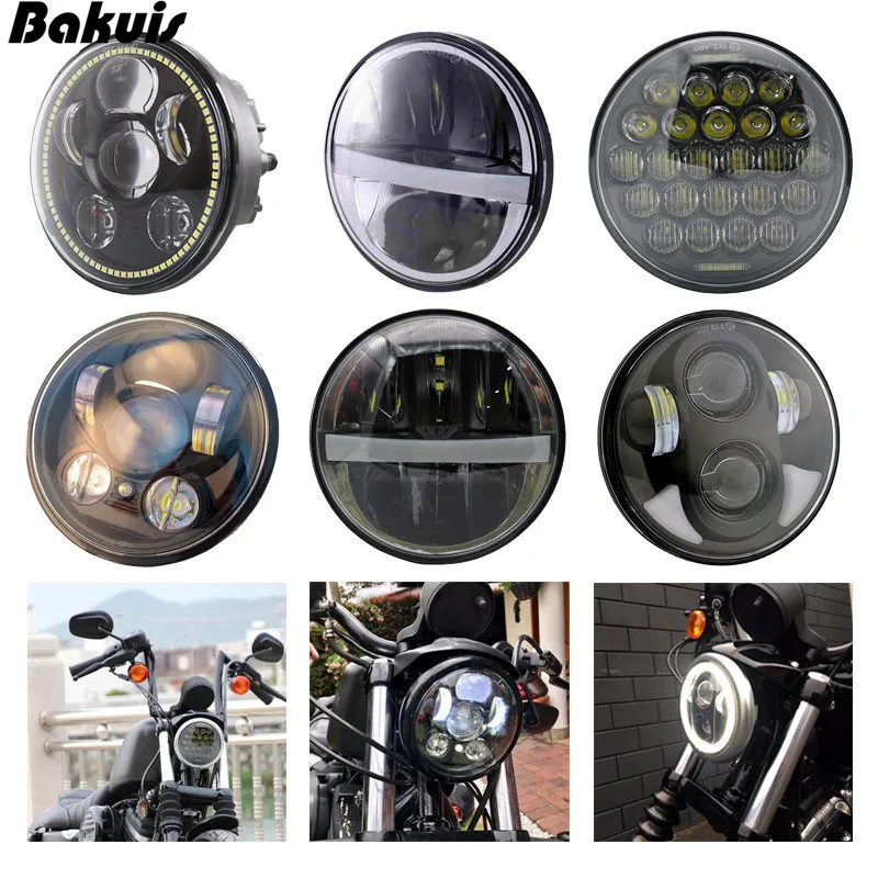 For Harleys Light 5 3/4" Black LED Motor Headlight with White Amber Halo Ring for Harley 883 Victory Gunner Triumph Indian Scout
For Harleys Light 5 3/4" Black LED Motor Headlight with White Amber Halo Ring for Harley 883 Victory Gunner Triumph Indian Scout