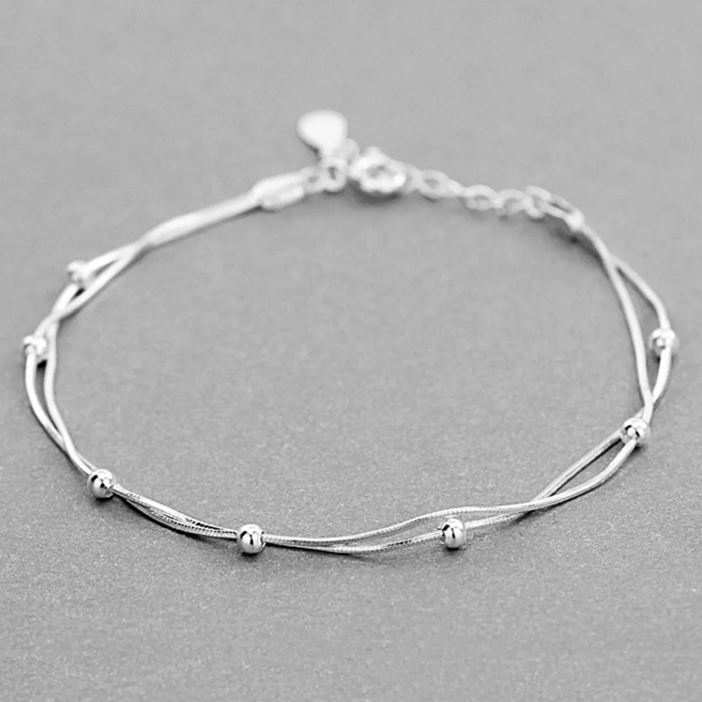Hot Sale Women Bracelet White Copper Plated Round Bead Snake Chain Clasp Bracelet
Hot Sale Women Bracelet White Copper Plated Round Bead Snake Chain Clasp Bracelet