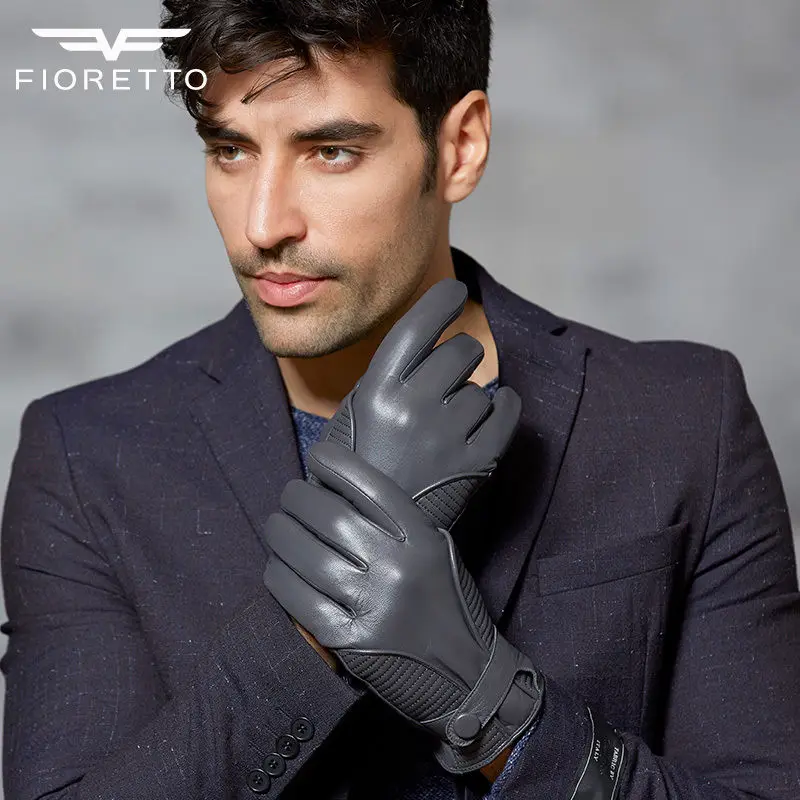 Fioretto Men Winter Leather Gloves Warm Knitted Lining Touch Screen Gloves Mittens Fashion Gloves Male Leather Driving Gloves
Fioretto Men Winter Leather Gloves Warm Knitted Lining Touch Screen Gloves Mittens Fashion Gloves Male Leather Driving Gloves
