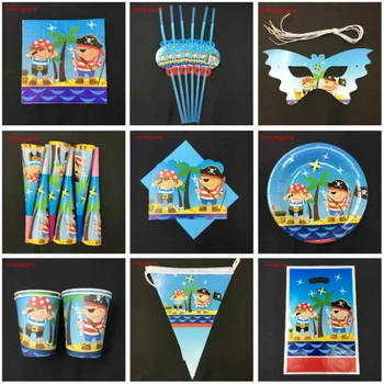 84pcs Cartoon Pirate Theme paper cup napkin plate spoon horn for Kids Birthday Party Decoration 6people use Set
84pcs Cartoon Pirate Theme paper cup napkin plate spoon horn for Kids Birthday Party Decoration 6people use Set