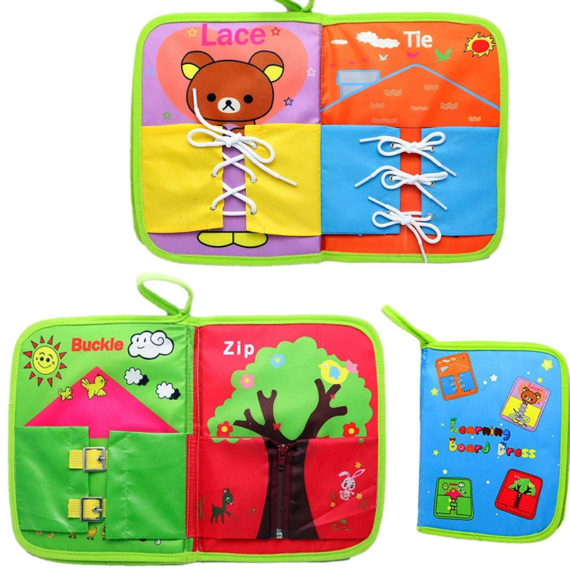 Soft 8 Pages Montessori Dress Boards Quiet Book Early Learning Basic Life Skills Toys - Zip, Snap, Button, Buckle, Lace & Tie
Soft 8 Pages Montessori Dress Boards Quiet Book Early Learning Basic Life Skills Toys - Zip, Snap, Button, Buckle, Lace & Tie