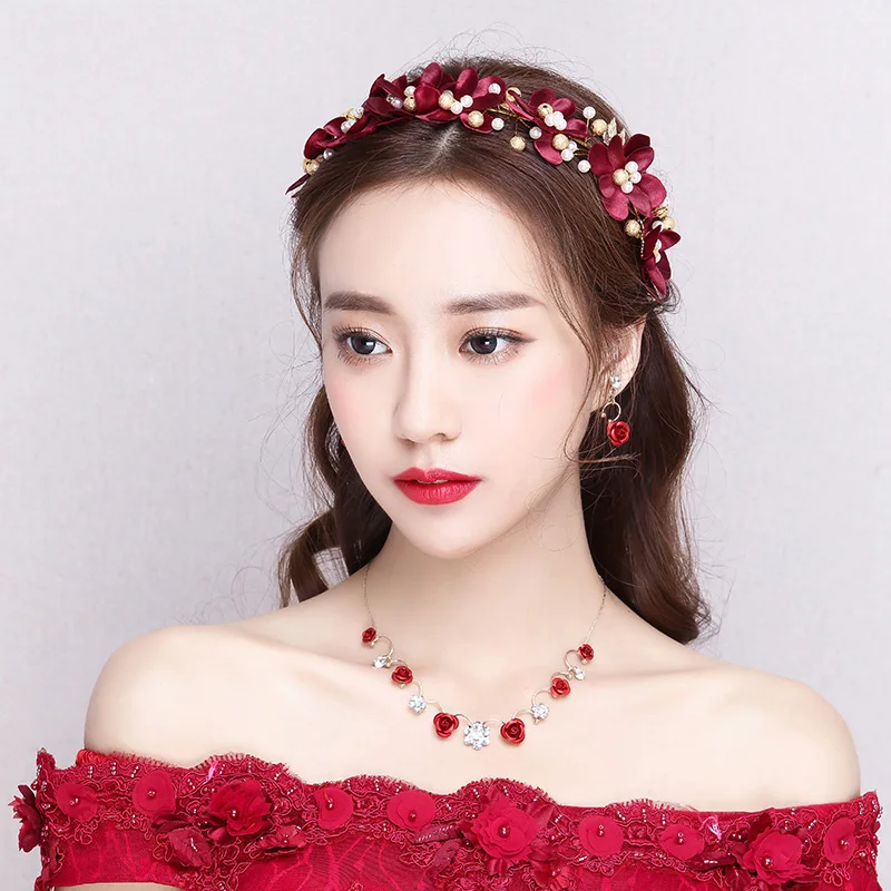 Red Petals Crown Tiara Gold Color Flower Necklace Earrings Jewelry Sets Bridal Wedding Engagement Bijoux Gifts Parure Jewellery
Red Petals Crown Tiara Gold Color Flower Necklace Earrings Jewelry Sets Bridal Wedding Engagement Bijoux Gifts Parure Jewellery